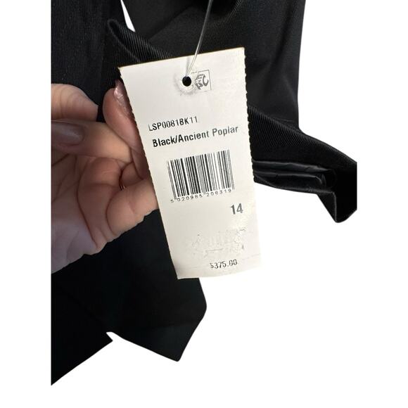 Barbour NWT Greta Belted Water Resistant Twill Trench Coat in Black Size 14 - Picture 11 of 14